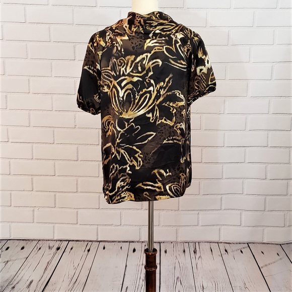 ANNE KLEIN Silk Cowl Neck Blouse - Picture 5 of 6